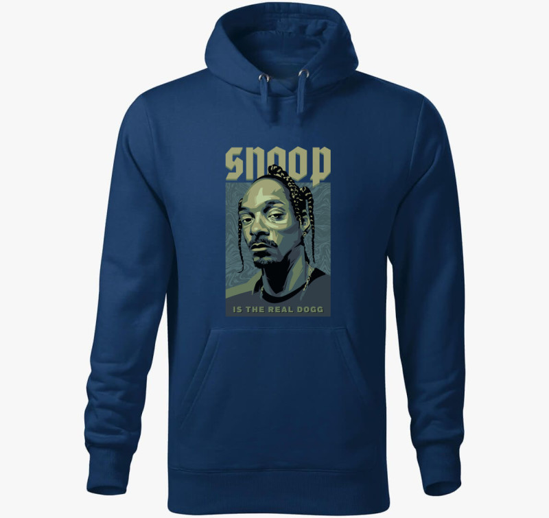 Snoop Dogg Real Dogg kapucnis pulóver — Éjkék