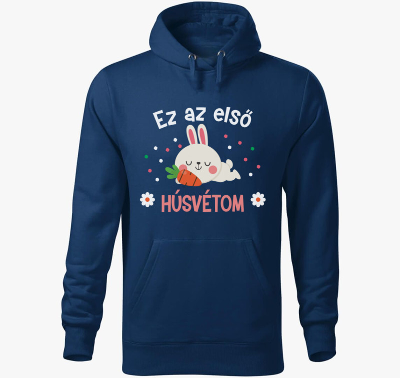 Ez az első húsvétom kapucnis pulóver — Éjkék