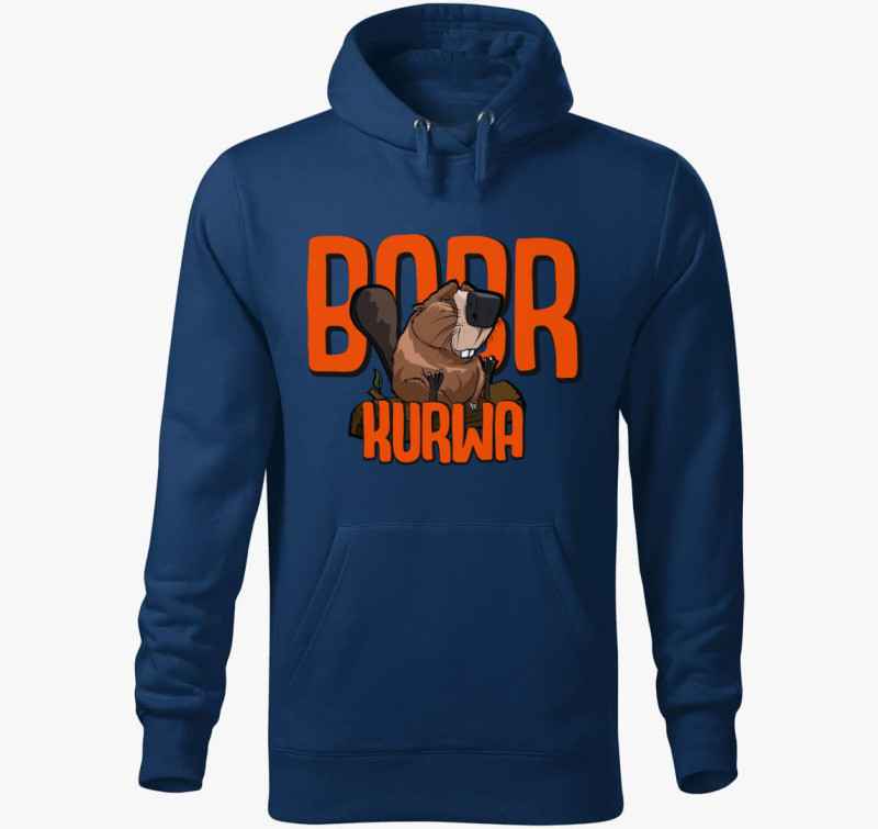 Bobr Kurwa vicces mém kapucnis pulóver 1 — Éjkék