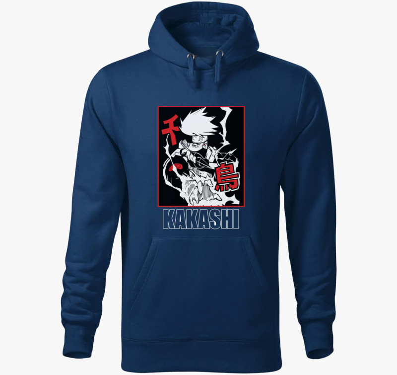 Kakashi kapucnis pulóver — Éjkék