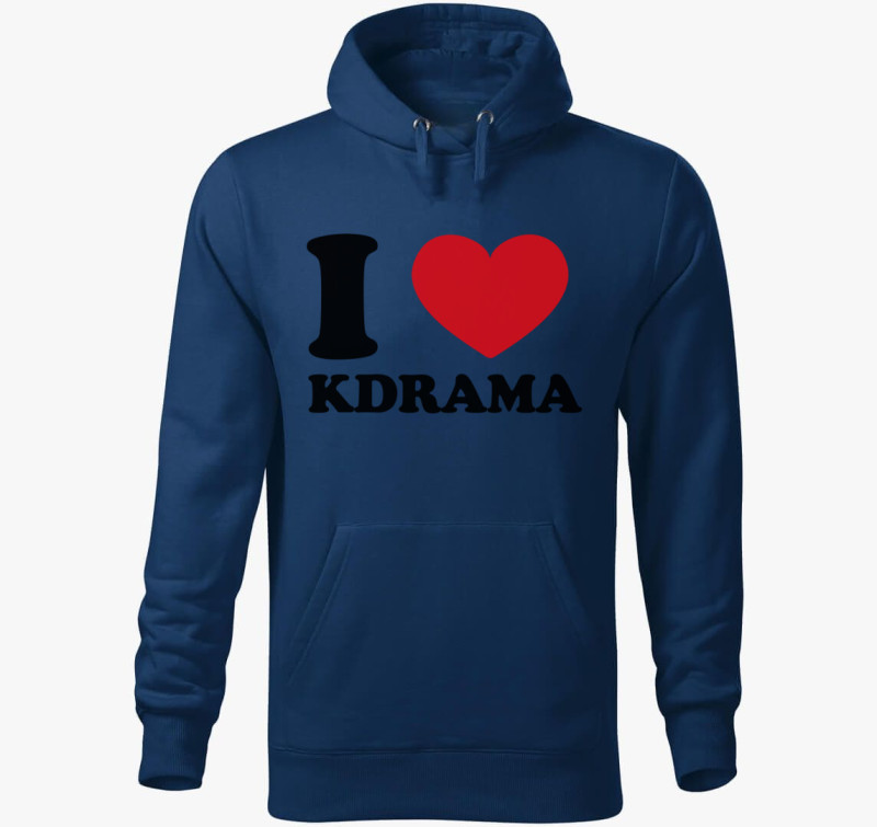 K drama kapucnis pulóver — Éjkék