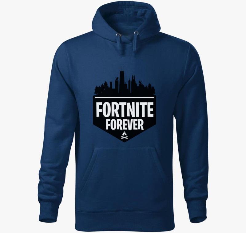 Fortnite forever kapucnis pulóver — Éjkék