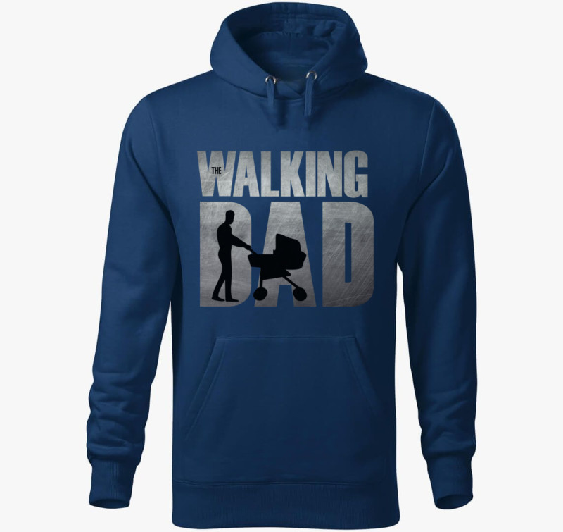 The Walking Dad kapucnis pulóver — Éjkék