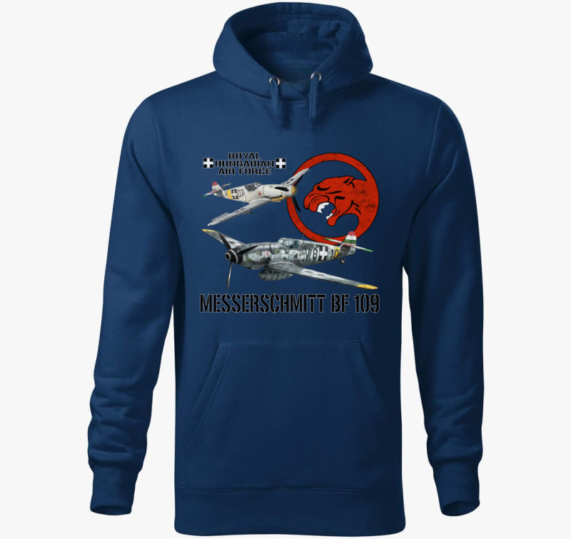 Messerschmitt BF 109 3 kapucnis pulóver — Éjkék