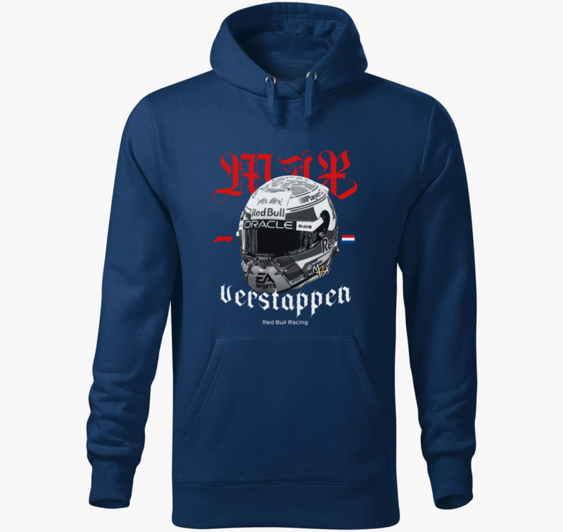 Max Verstappen Sisak kapucnis pulóver — Éjkék
