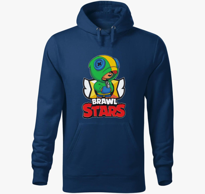Brawl Stars - Leon kapucnis pulóver — Éjkék
