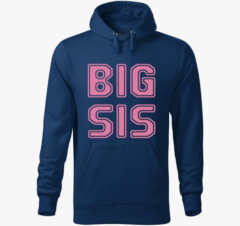 Big Sis kapucnis pulóver — Éjkék