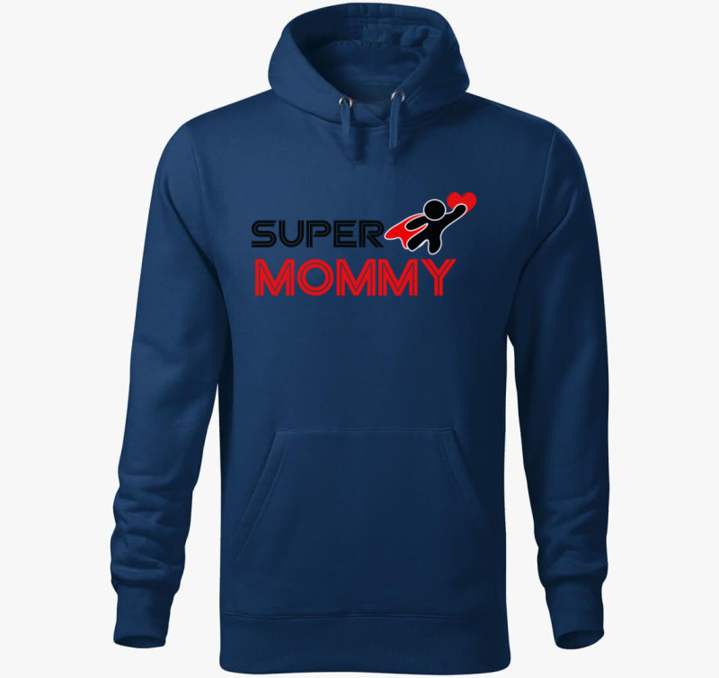 Super Mommy kapucnis pulóver — Éjkék