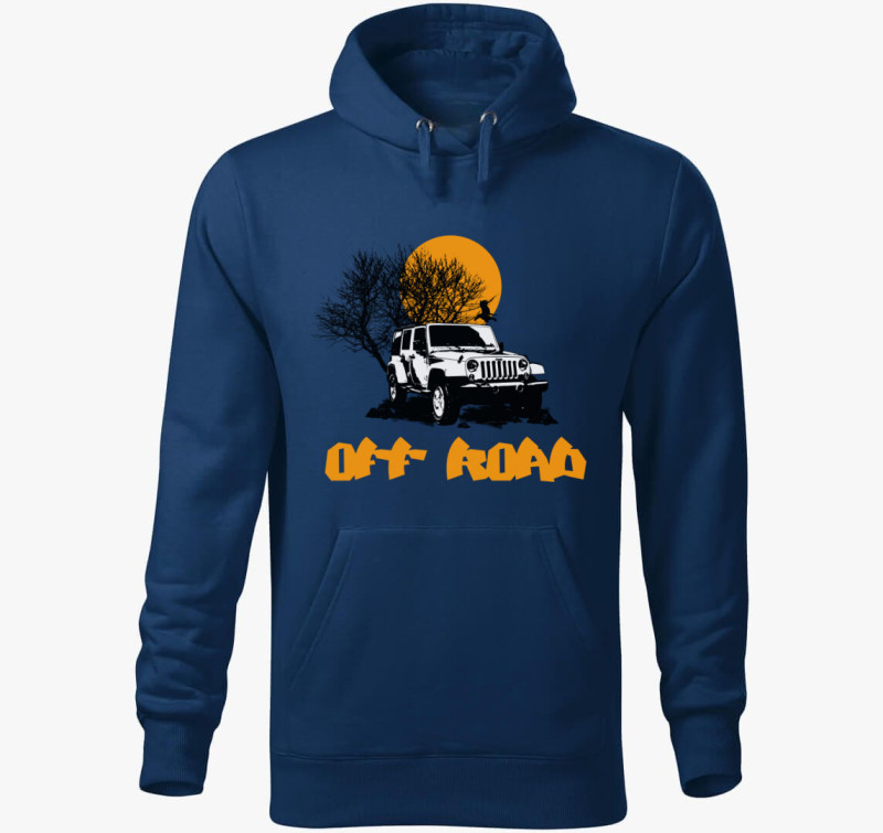 Off Road kapucnis pulóver — Éjkék