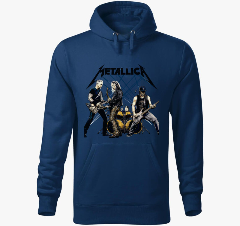 Metallica Band Art kapucnis pulóver — Éjkék