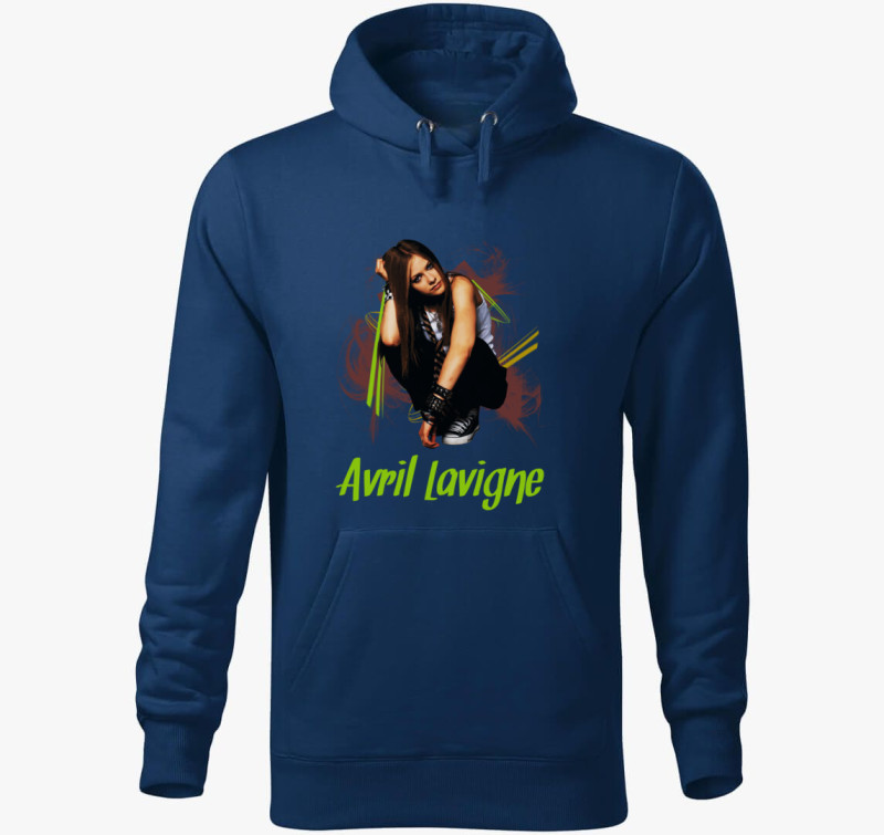 Avril lavigne 2 kapucnis pulóver — Éjkék