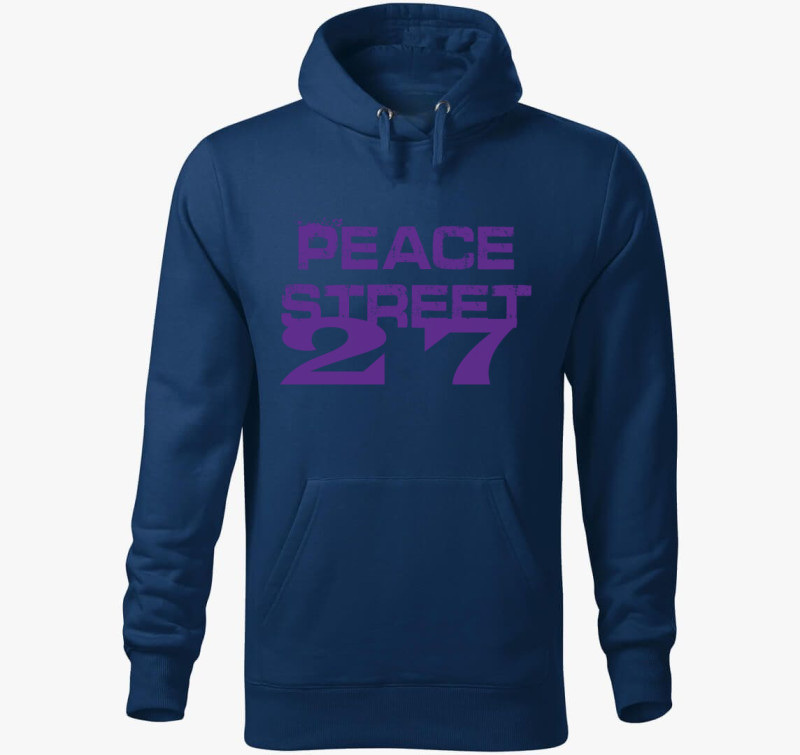 Peace srteet kapucnis pulóver — Éjkék