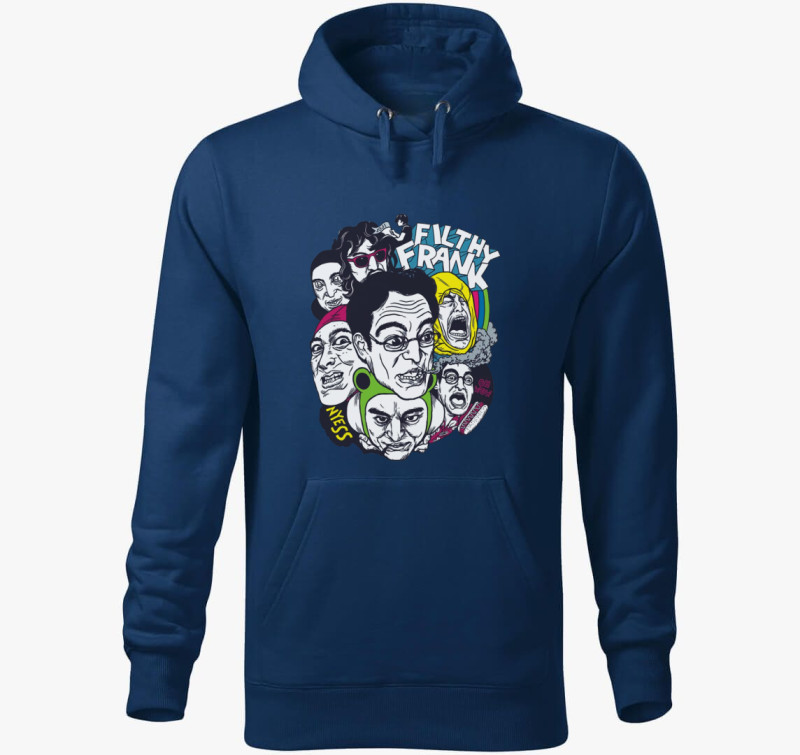 Filthy Frank kapucnis pulóver — Éjkék