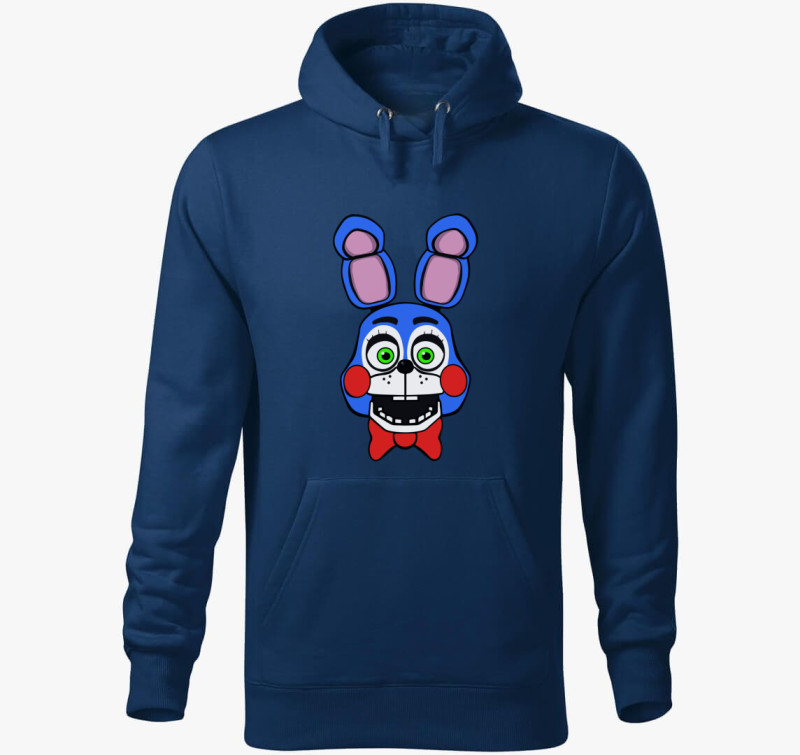 FNAF Bonnie kapucnis pulóver — Éjkék