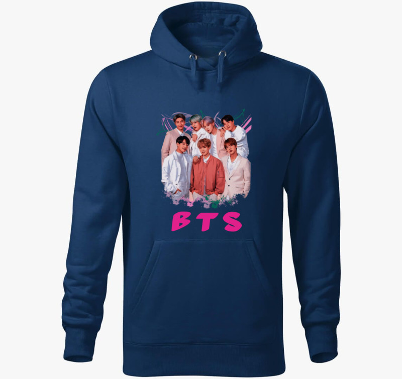 BTS 2 kapucnis pulóver — Éjkék