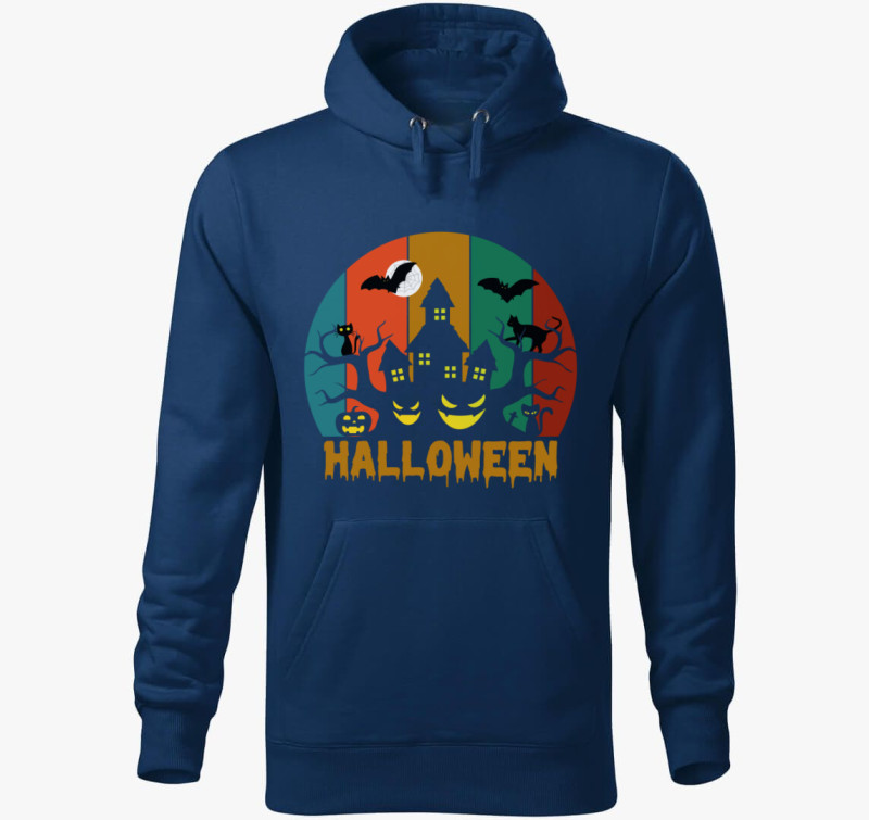 Halloweeni éjszaka kapucnis pulóver — Éjkék
