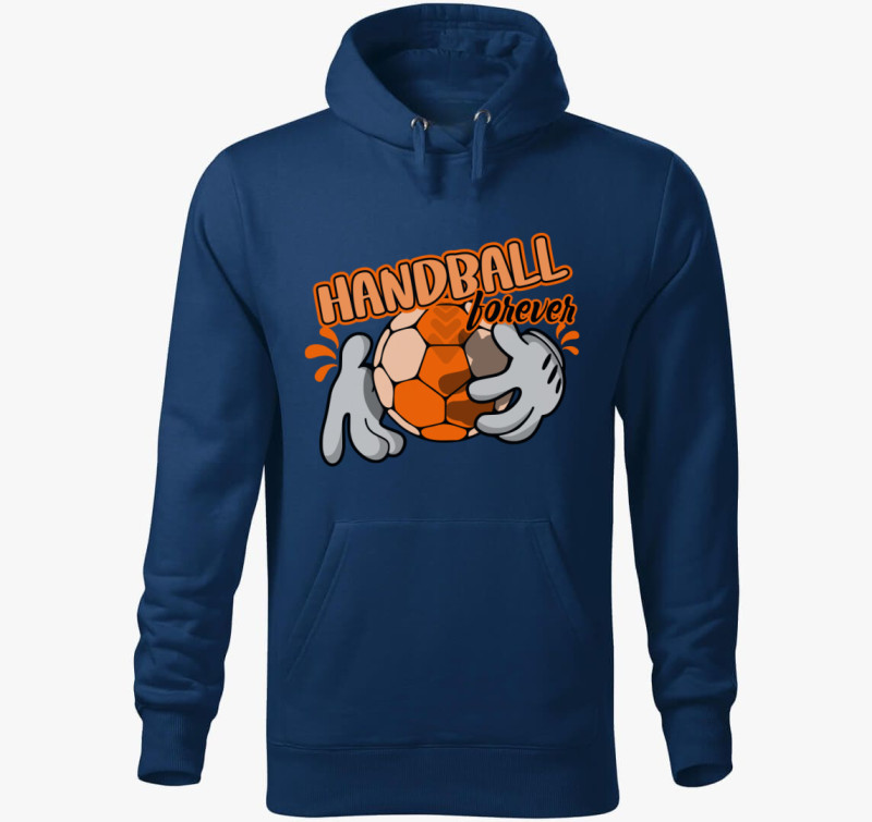 Comic handball kapucnis pulóver — Éjkék
