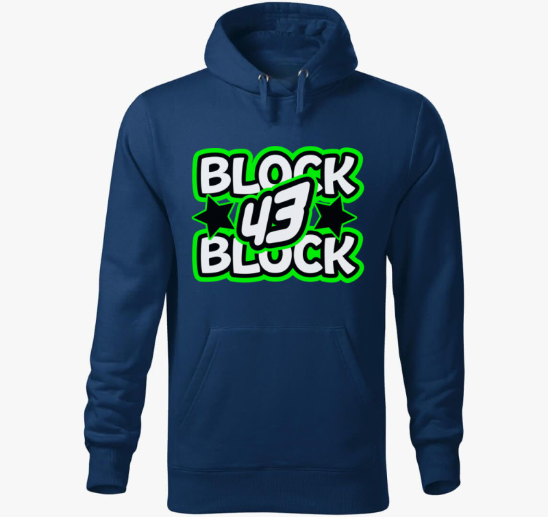Ken Block star kapucnis pulóver — Éjkék