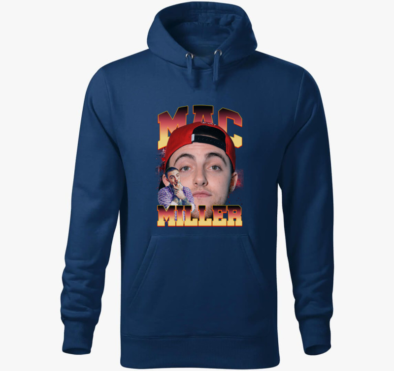 Mac Miller EZ kapucnis pulóver — Éjkék