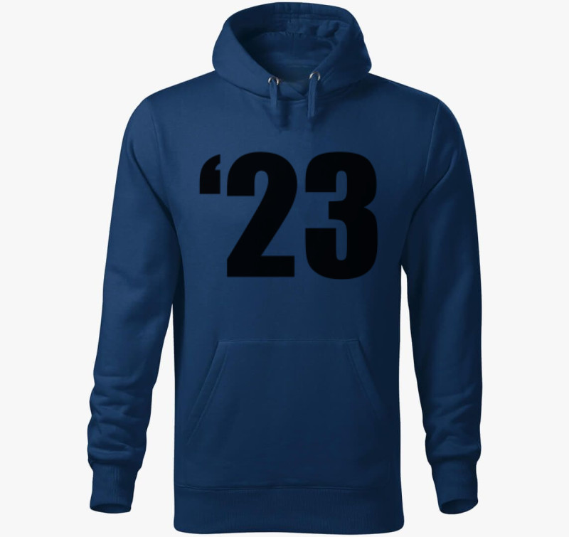 23 kapucnis pulóver — Éjkék