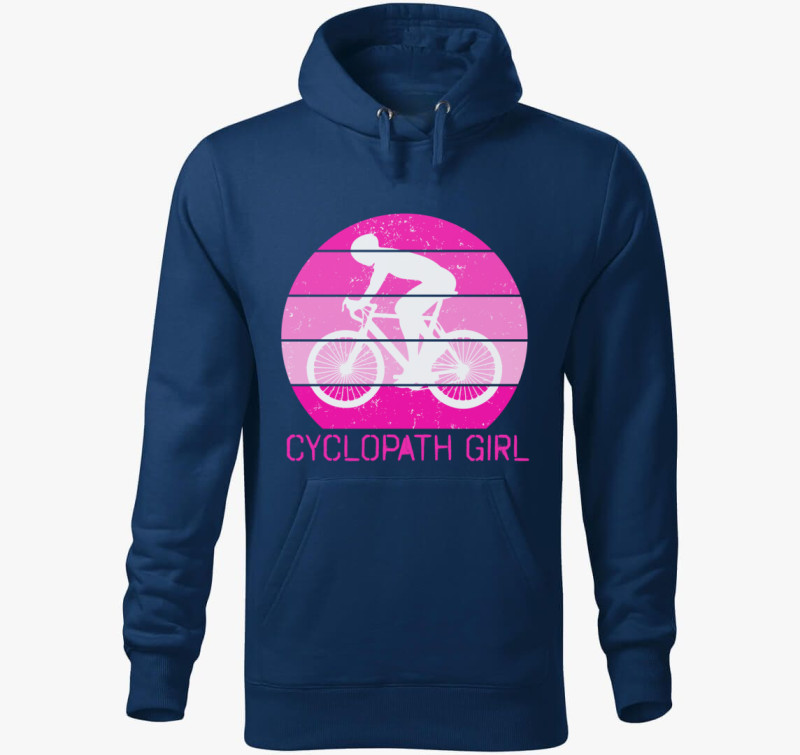 Cyclopath Girl kapucnis pulóver — Éjkék