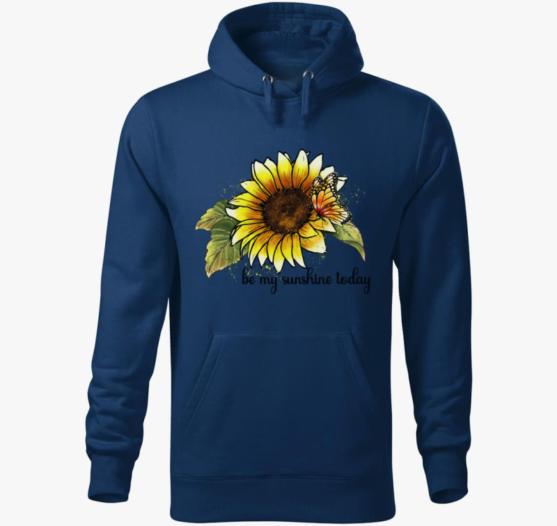 Be my sunshine today kapucnis pulóver — Éjkék