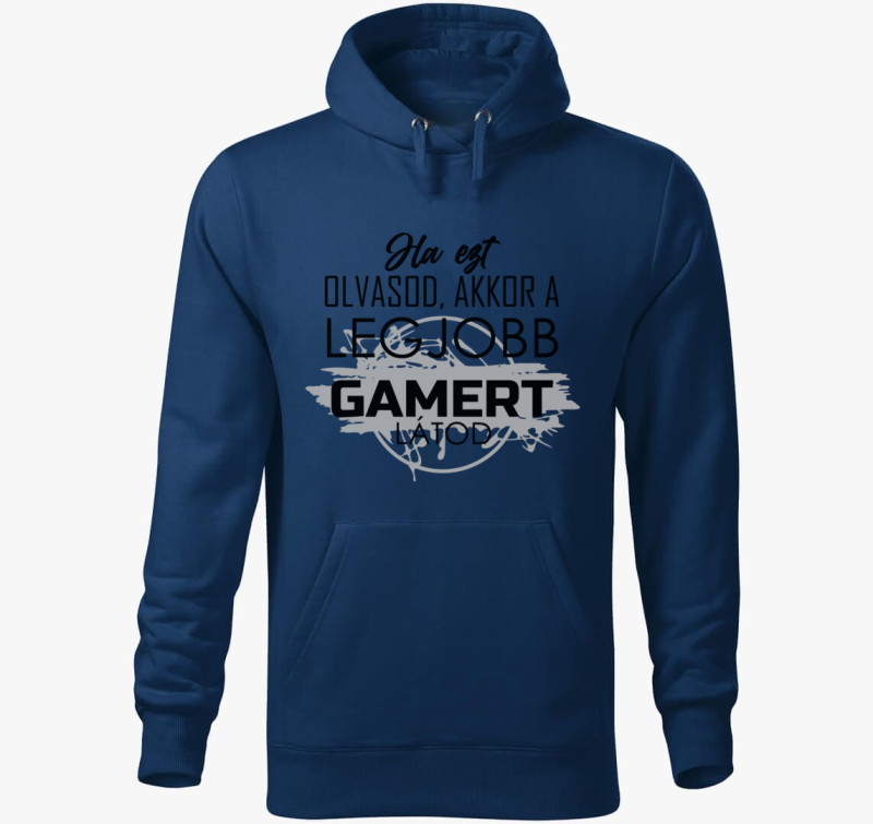 Legjobb gamer kapucnis pulóver — Éjkék