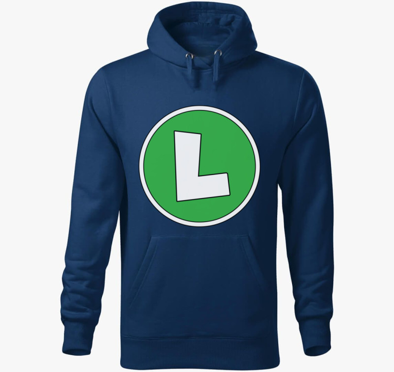 Luigi Monogram kapucnis pulóver — Éjkék