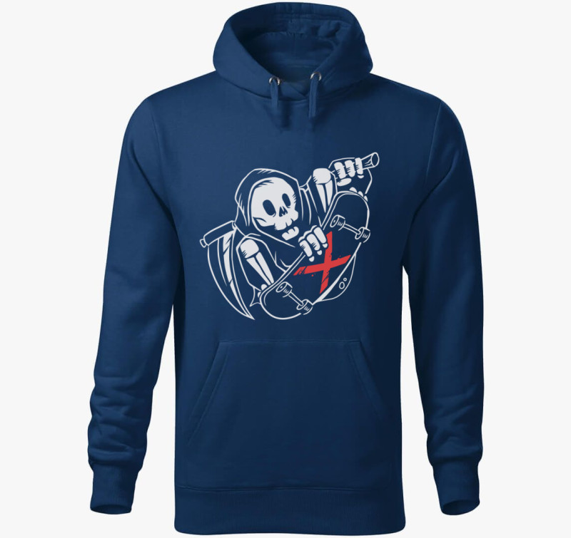 Skate or Die! kapucnis pulóver — Éjkék