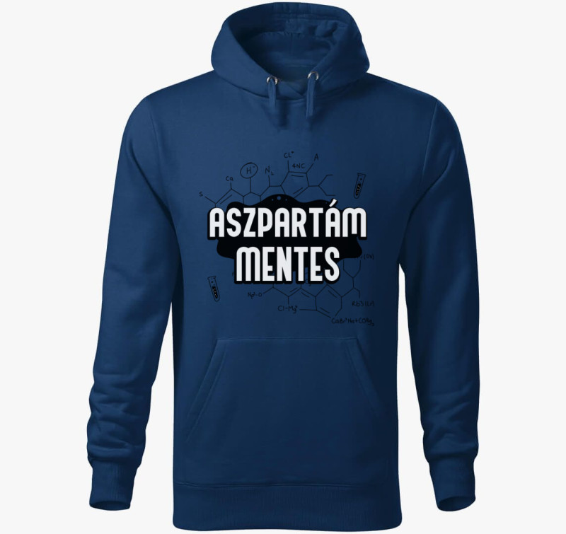 Aszpartám mentes kapucnis pulóver — Éjkék