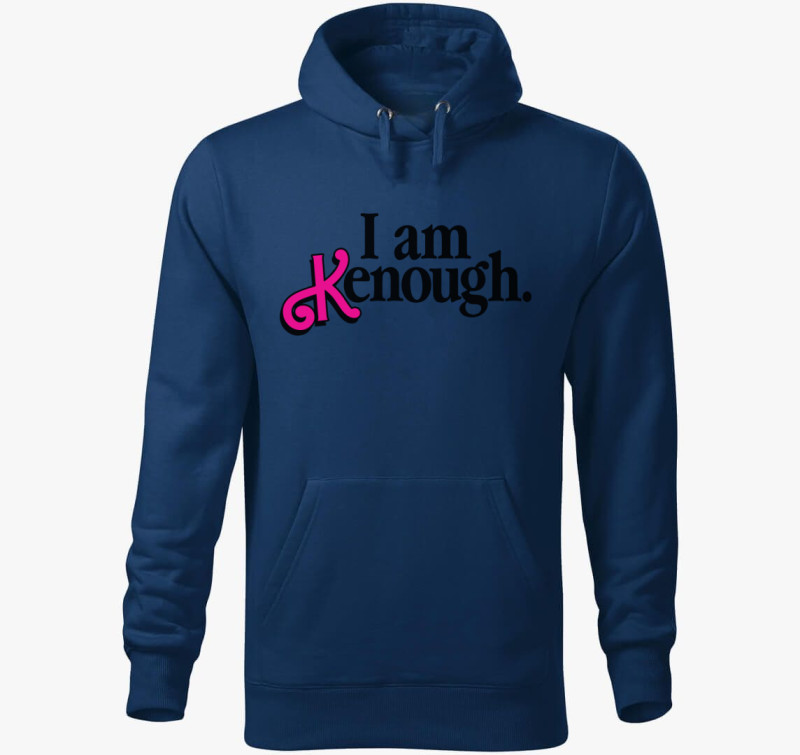 I Am Kenough kapucnis pulóver — Éjkék