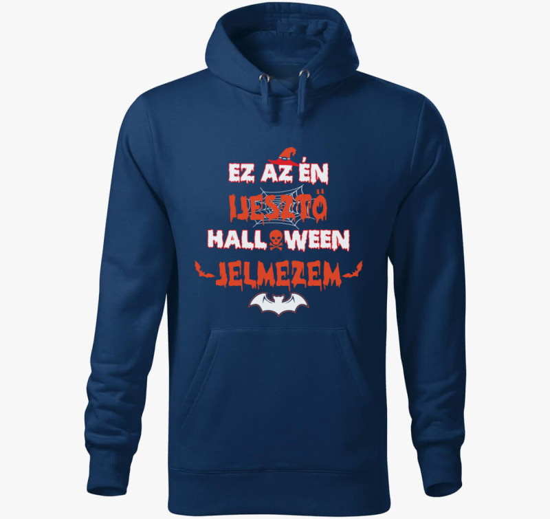 Ez az én ijesztő halloween jelmezem kapucnis pulóver — Éjkék