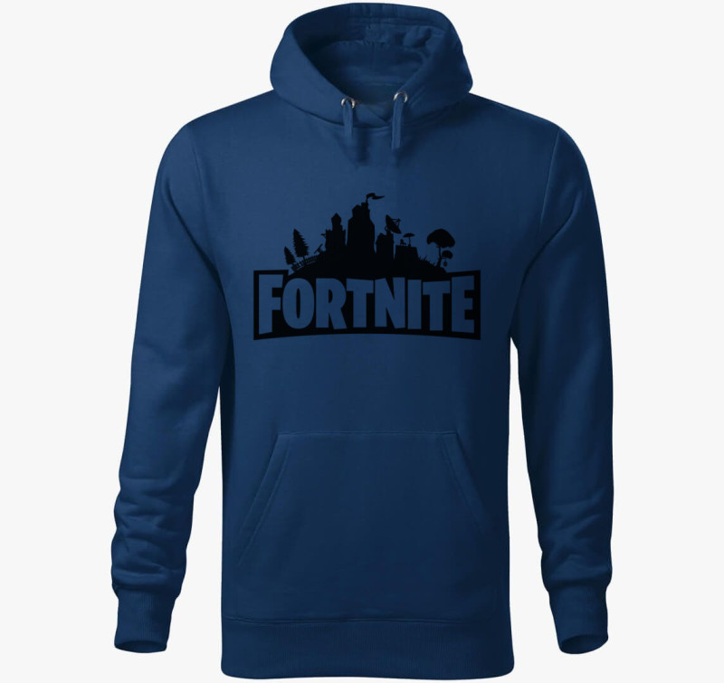 Fortnite kapucnis pulóver — Éjkék