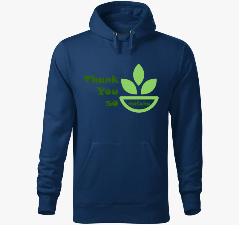 So matcha kapucnis pulóver — Éjkék