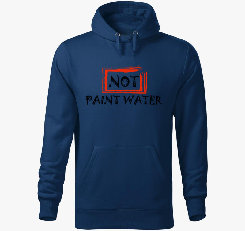 Not paint water kapucnis pulóver — Éjkék
