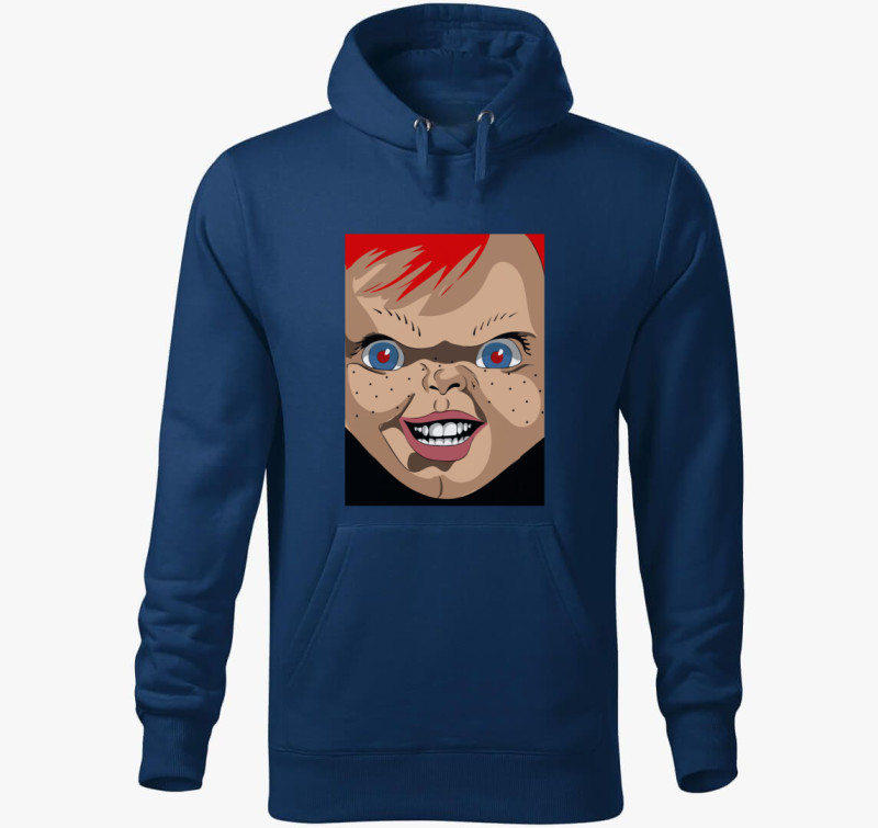 Chucky kapucnis pulóver — Éjkék