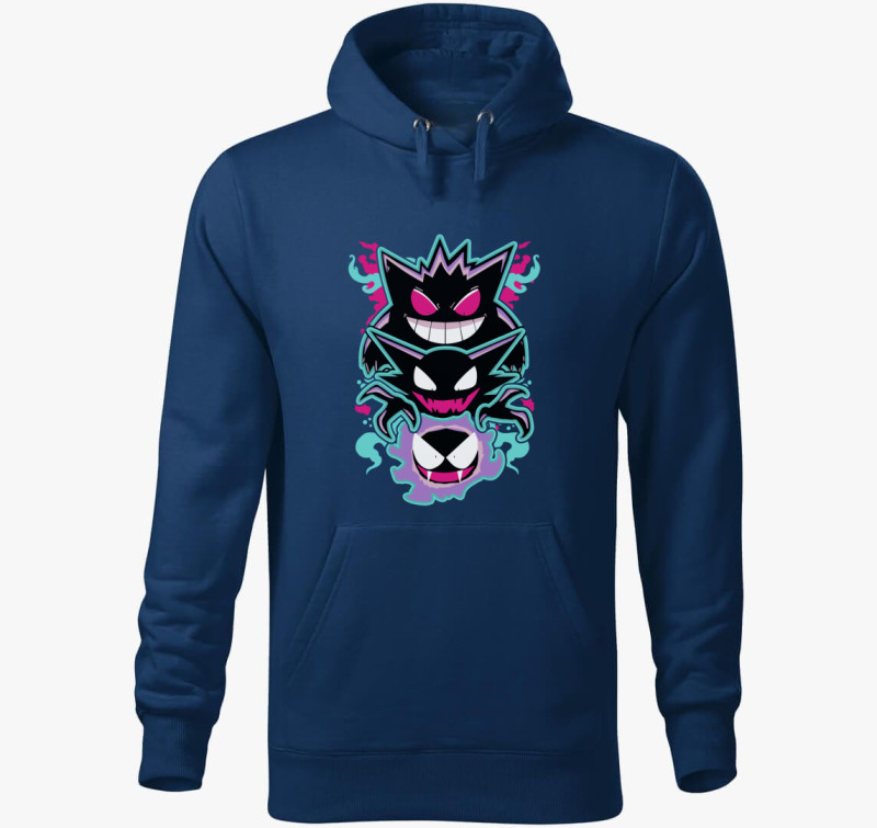Pokemon Haunter kapucnis pulóver — Éjkék