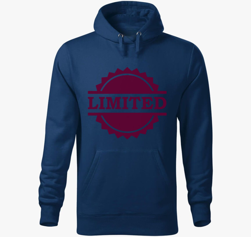 Limited kapucnis pulóver — Éjkék