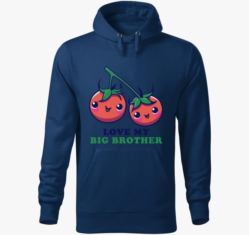 Tomato big brother kapucnis pulóver — Éjkék