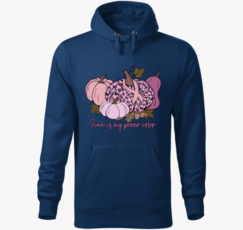 Cancer power kapucnis pulóver — Éjkék