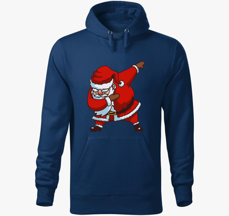 DAB mikulás kapucnis pulóver — Éjkék