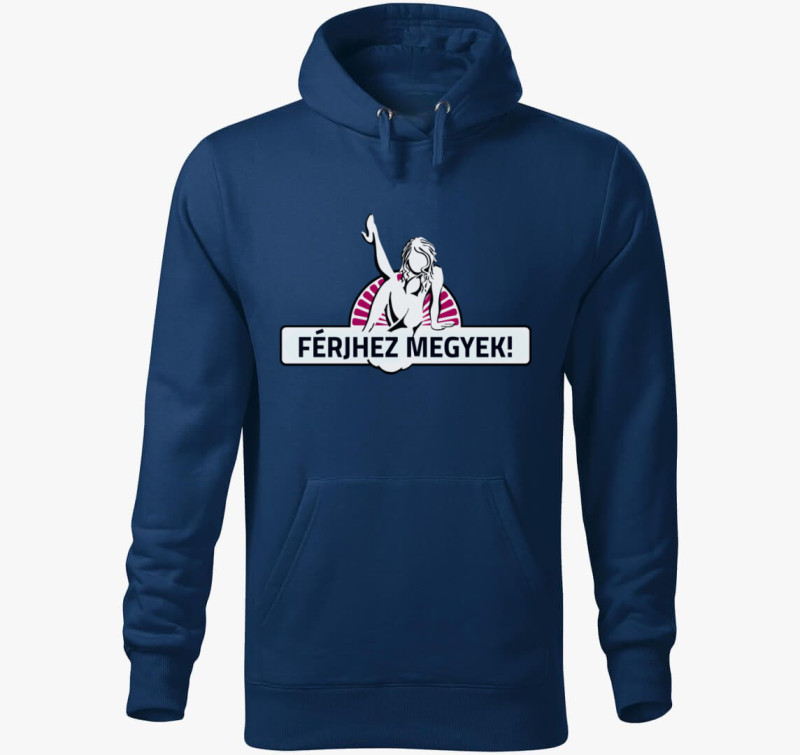Férjhez megyek kapucnis pulóver - Menyasszonyoknak — Éjkék