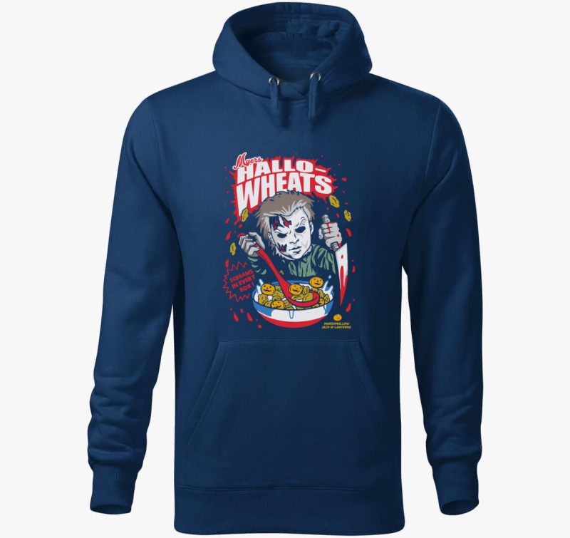 Michael Myers halloweeni kapucnis pulóver — Éjkék