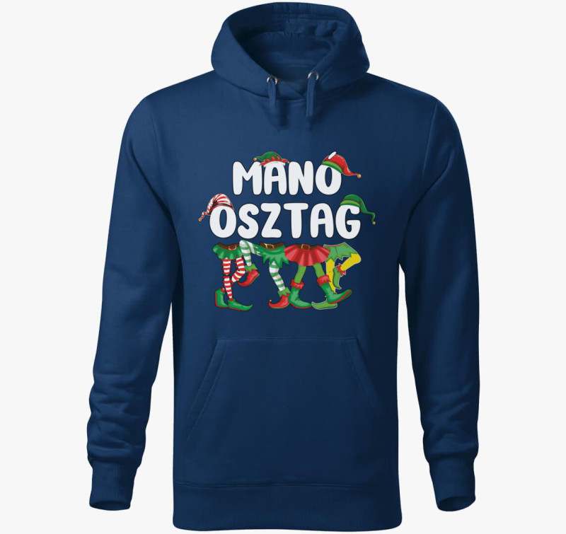Manó osztag kapucnis pulóver — Éjkék