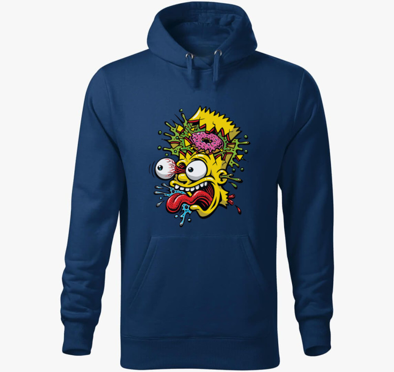 Bart Simpson kapucnis pulóver — Éjkék