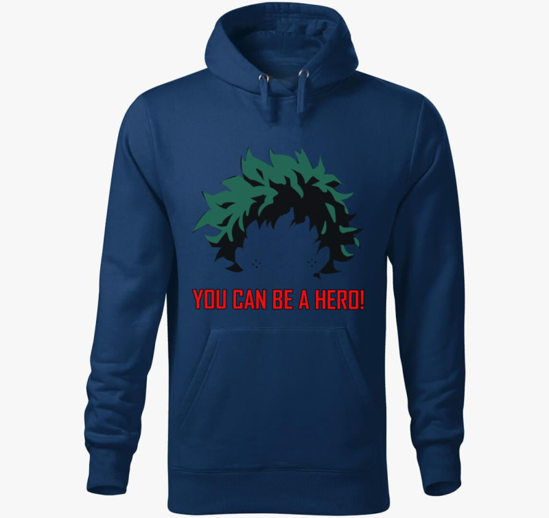 Hero Academy - you can be a hero kapucnis pulóver — Éjkék