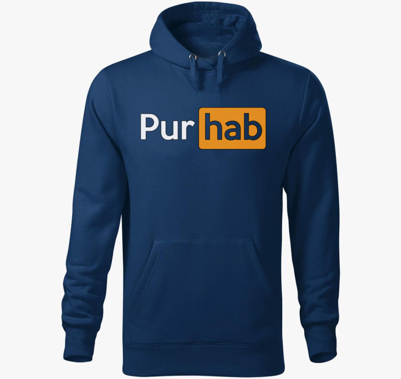 Porn hub... ööö mármint Pur-hab kapucnis pulóver — Éjkék