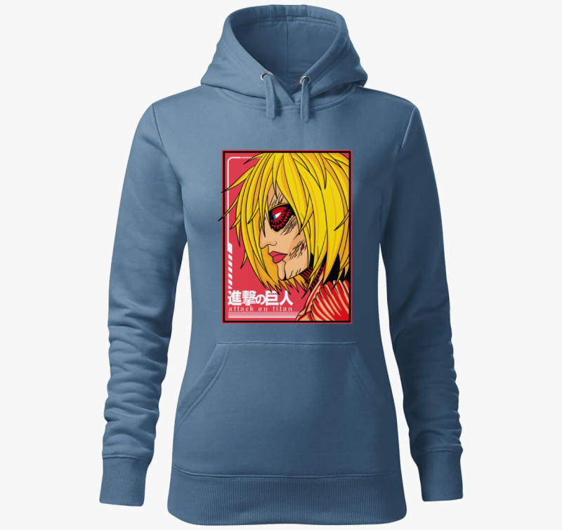 Attack on Titan - Női Titán kapucnis pulóver — Farmerkék