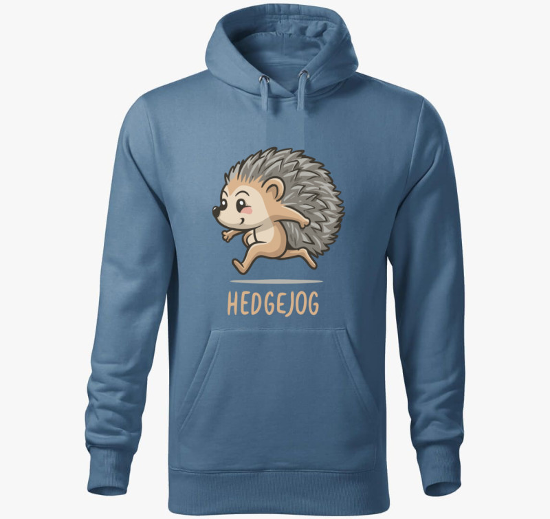 Hedgejog kapucnis pulóver — Farmerkék