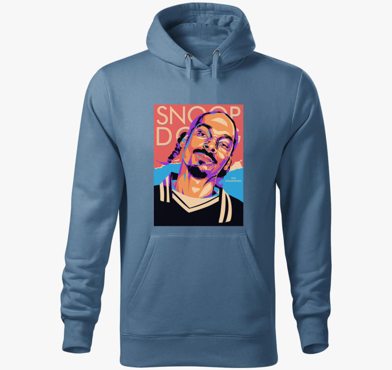Snoop Dogg kapucnis pulóver — Farmerkék